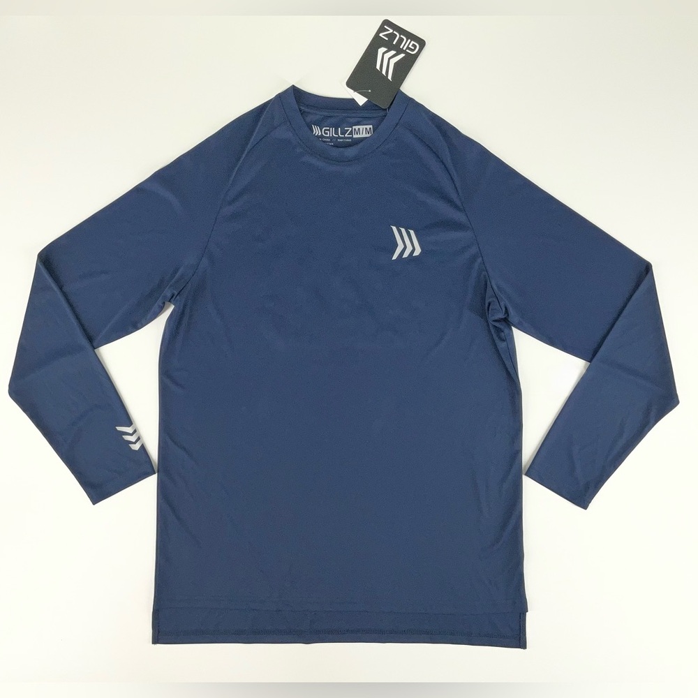 Gillz Men’s Contender Series Blue Long Sleeve Fishing Shirt Medium UV Protection